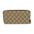 GUCCI GG GHW Long Wallet 473953 Coated Canvas Brown