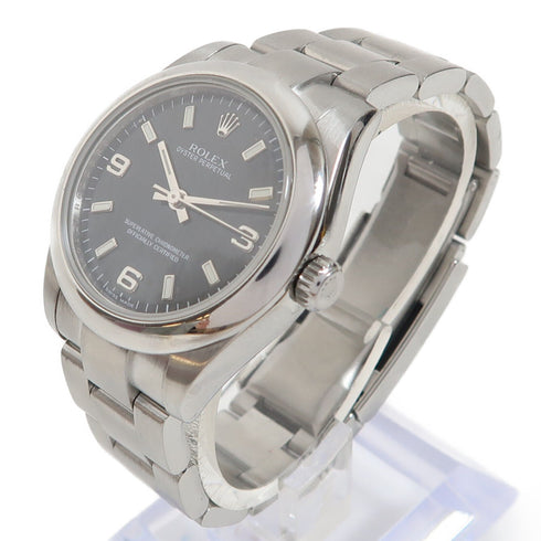 ROLEX Oyster Perpetual 31mm Automatic Watch 177200 Stainless Steel Black