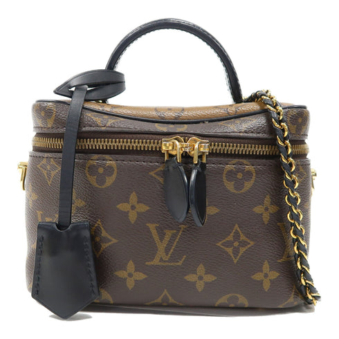 LOUIS VUITTON LV GHW Vanity PM 2 Way Bag Handbag M45165 Monogram Reverse Brown