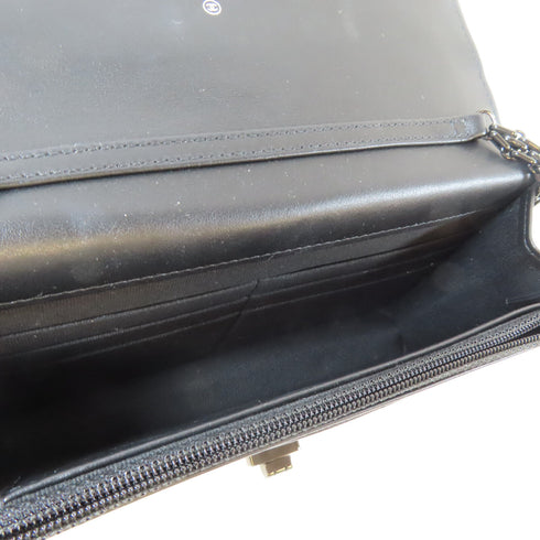 CHANEL Herringbone CC 2.55 Wallet On Chain Shoulder Bag A70328 Lambskin Leather