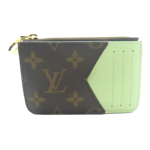 LOUIS VUITTON LV GHW Romy Card Case M82939 Monogram Brown Green