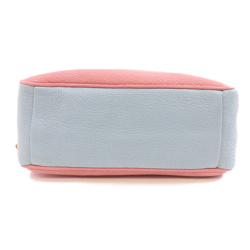 Miu Miu GHW Chain Shoulder Bag Calfskin Leather Pink Light Blue Light Yellow
