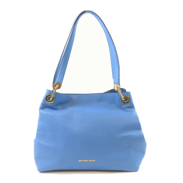 Michael Kors MK GHW Raven Shoulder Handbag MK30H6GRXE3L Calfskin Leather Blue