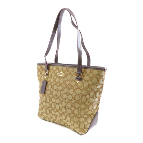 GUCCI GG GHW Tote Bag F58282 Canvas Brown