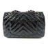 CHANEL CC SHW Classic 25 Chain Shoulder Bag Patent Leather Black