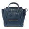 CELINE GHW Luggage Shoulder Bag Calfskin Leather Blue