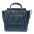 CELINE GHW Luggage Shoulder Bag Calfskin Leather Blue