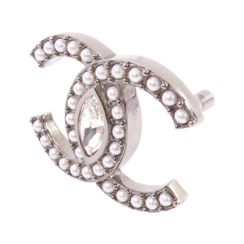 CHANEL CC Brooch L21K Metal PVC Rhinestone
