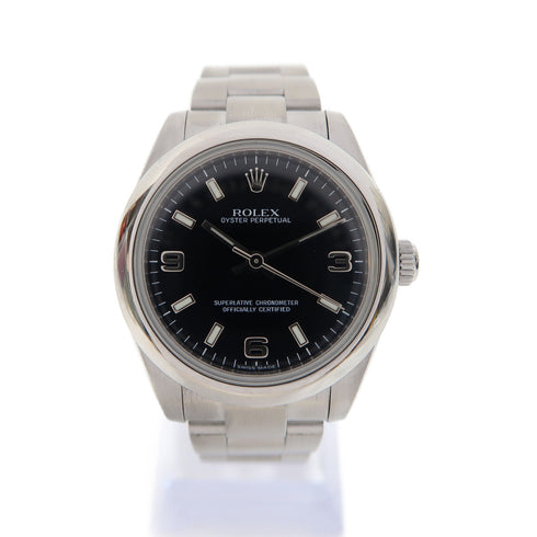 ROLEX Oyster Perpetual 31mm Automatic Watch 177200 Stainless Steel Black
