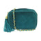 CHANEL CC GHW Vintage Camera Bag Shoulder Bag Suede Leather Green