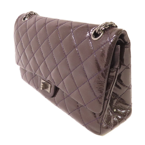 CHANEL Quilted SHW CC 2.55 Chain Shoulder Bag Patent Leather #14207643 Purple