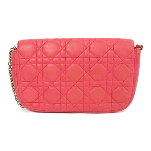 Christian Dior CD SHW Miss Dior Wallet On Chain Shoulder Bag Lambskin Pink