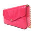 LOUIS VUITTON LV GHW Felicie Pochette Chain Shoulder Bag Monogram Vernis Pink