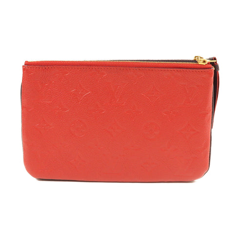 LOUIS VUITTON Pochette Double Zip Shoulder Bag Monogram Empreinte Red/Navy