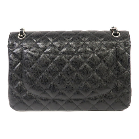 CHANEL Quilted CC SHW Classic Jumbo Chain Shoulder Bag A58600 Black