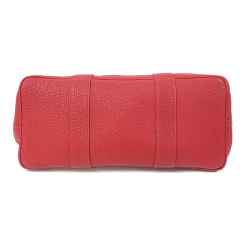 HERMES PHW Garden Party PM Hand Bag/Tote Bag Clemence Leather Rouge Casaque