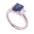 FINE JEWELRY 4.35ct Sapphire 0.86ct Diamond Ring US#6 PT900 Platinum
