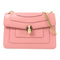 BVLGARI GHW Serpenti Forever Chain Shoulder Bag Calfskin Leather Pink