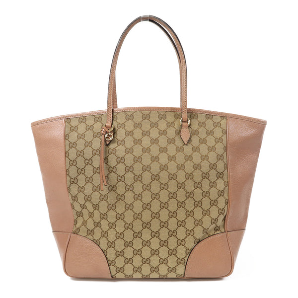 GUCCI GG GHW Shoulder Tote Bag 323671 Canvas/Leather Pink/Brown