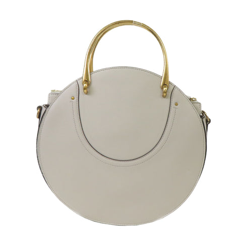 Chloe GHW 2 Way Shoulder Bag Handbag Calfskin Leather Grey/Blue/Red