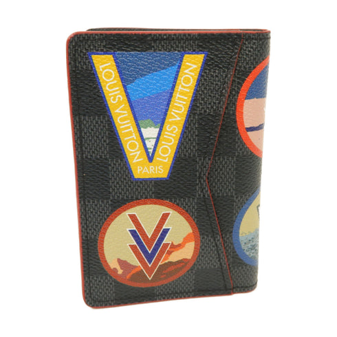 LOUIS VUITTON LV Card Case N60130 Damier Graphite Black