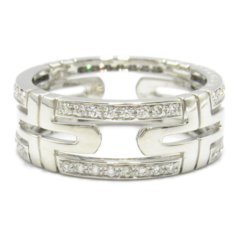 BVLGARI Parentesi Diamond Ring 18K White Gold BVLGARI#56 US#7.5