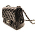 CHANEL CC SHW Mini Classic 17 Chain Shoulder Bag A35200 Patent Leather Black