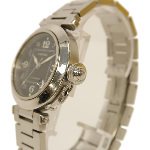 CARTIER Pasha C Automatic Watch W31076M7 Stainless Steel Black