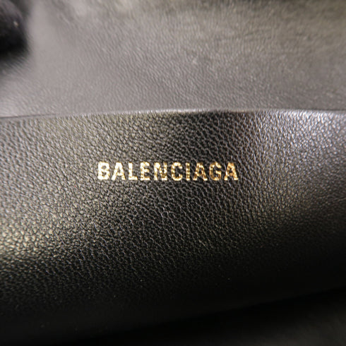 BALENCIAGA GHW Clutch Bag Pouch W568024 Calfskin Leather Black