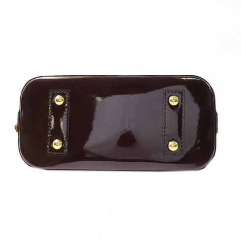 LOUIS VUITTON LV GHW Alma BB 2 Way Shoulder Handbag M91678 Vernis Burgundy v2