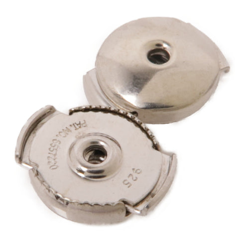 HERMES Ex Libris Earrings 18K Pink Gold 925 Sterling Silver