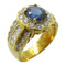 FINE JEWELRY 1.53ct Sapphire 1.11ct Diamond Ring 18K Yellow Gold US#7