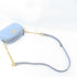 Tory Burch GHW Shoulder Crossbody Bag Calfskin Leather Light Blue
