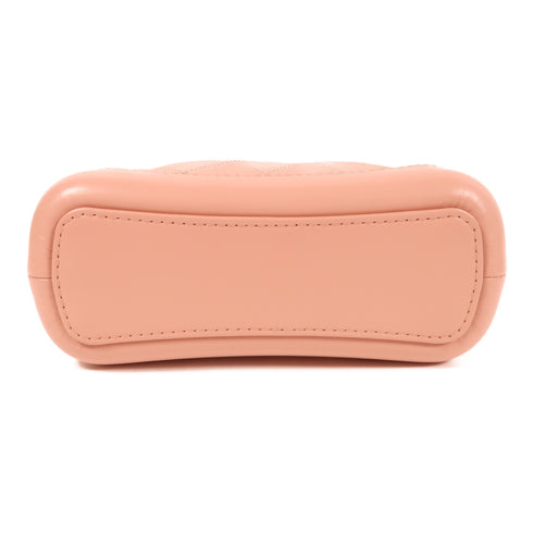 CHANEL CC Gabrielle Small Chain Shoulder Bag Handbag Calfskin Leather Pink