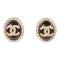CHANEL CC Earrings Metal Black