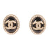 CHANEL CC Earrings Metal Black
