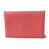 HERMES PHW Calvi Card Holder Evercolor Leather Rose Lipstick