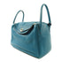 HERMES PHW Lindy 30 Shoulder Bag Taurillon Clemence Leather Bleu Izmir