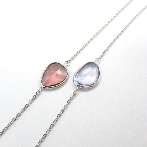 Ponte Vecchio Multicolor 0.17ct Diamond Necklace 18K White Gold 12.1g