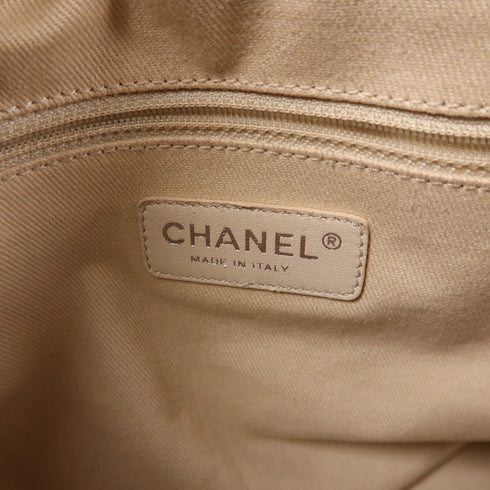 CHANEL CC SHW Chain Shoulder Tote Bag Calfskin Leather Red