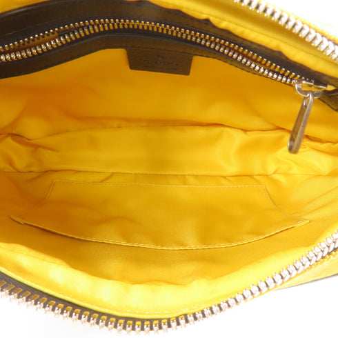 GUCCI GG SHW Waist bag 631341 Nylon/Leather Yellow
