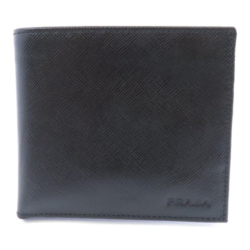 PRADA Wallet 2M1167 Calfskin Leather Black