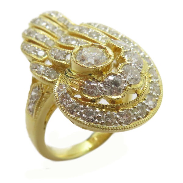 FINE JEWELRY 0.32ct Diamond 1.88ct Diamond Ring 18K Yellow Gold US#6.5