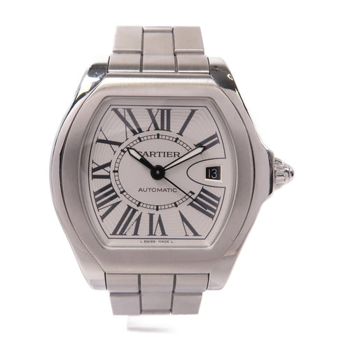 CARTIER Roadster Automatic Watch 80005 Stainless Steel Silver Color