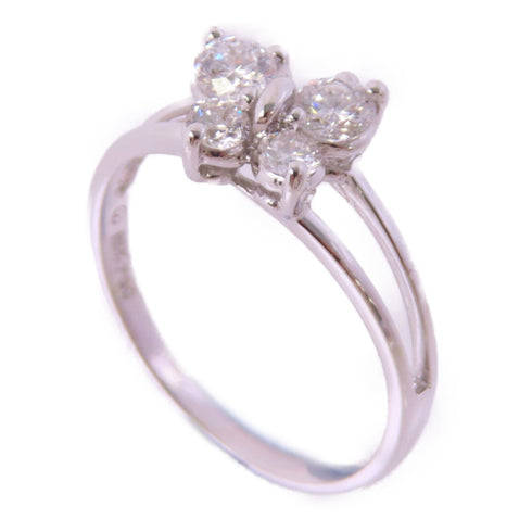 Fine Jewelry 0.47ct Diamond Ring US#6.5 18K White Gold