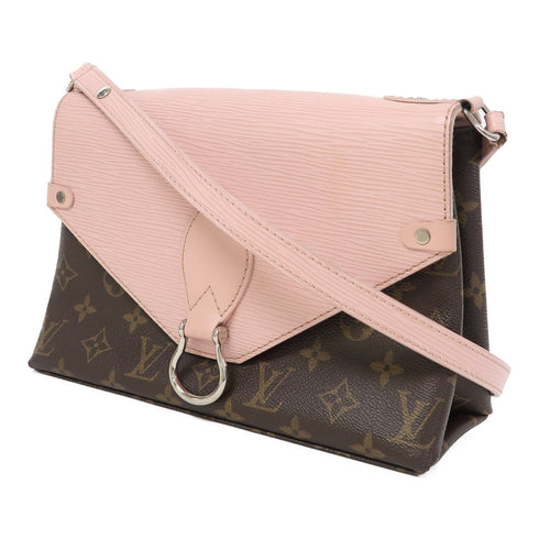 LOUIS VUITTON LV SHW Saint Michel Shoulder Bag M44033 Monogram/Epi Pink/Brown