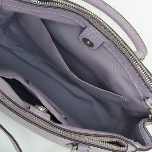 COACH SHW 2 Way Shoulder Bag Calfskin Leather Purple