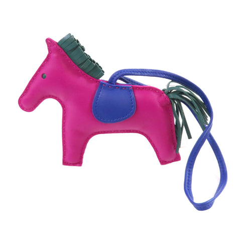 HERMES Rodeo MM Charm Swift Leather Purple Green Blue