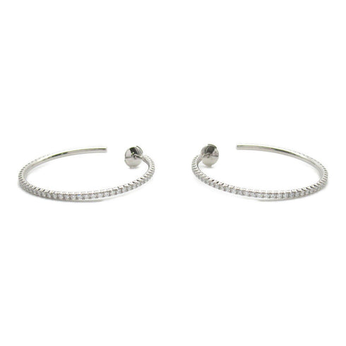 CARTIER Etincelle De Catier Pierce Earring Earrings N8515086 18K White Gold