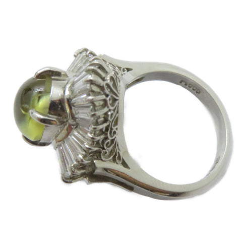 FINE JEWELRY 4.80ct Cat's Eye 1.86ct Diamond Ring PT900 Platinum US#6